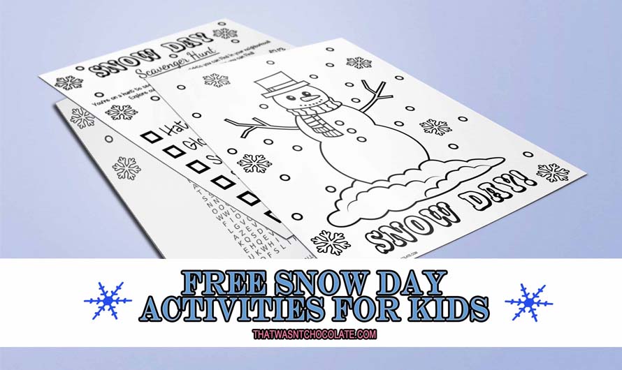 Free Printable Snow Day Activities!