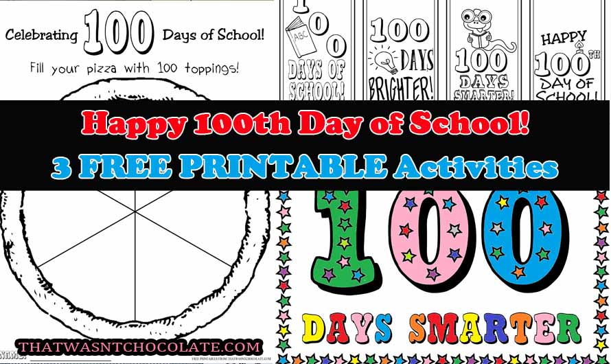 Happy 100 Days of School! Download these FREE Activities!